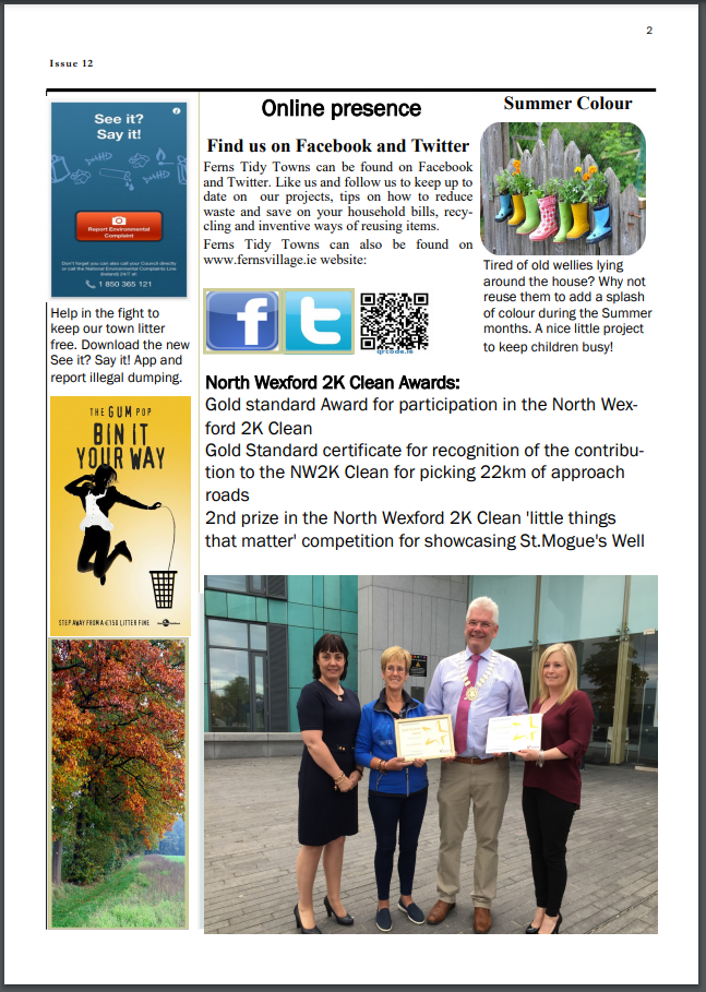 Ferns Tidy Towns, Newsletter January 2018_02