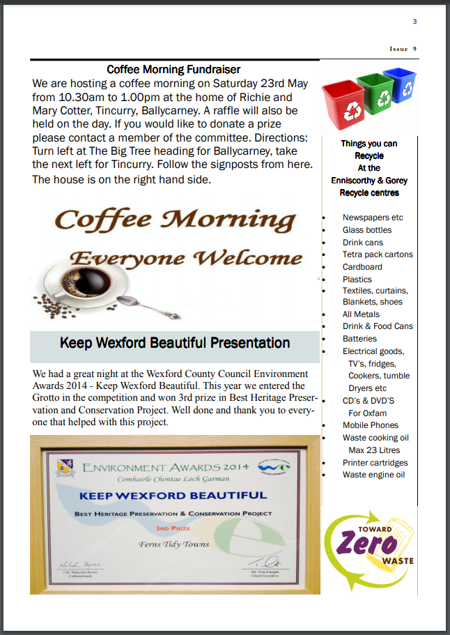Ferns Tidy Towns, Newsletter May 2015_03