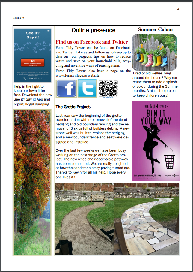 Ferns Tidy Towns, Newsletter May 2015_02