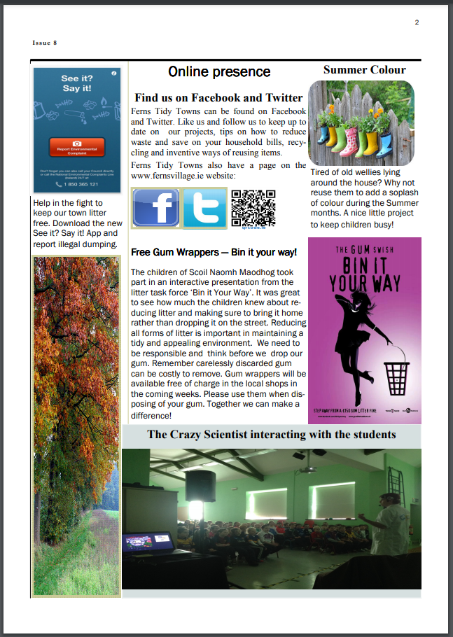 Ferns Tidy Towns, Newsletter May 2014_02